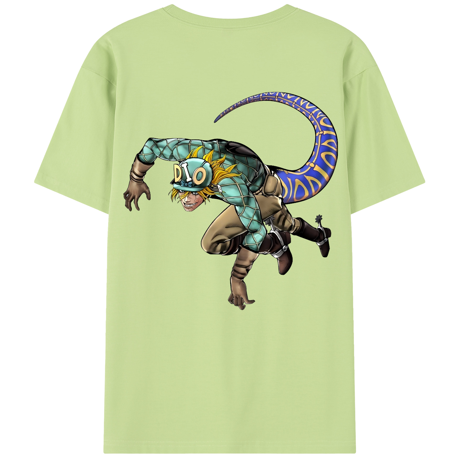 （画像用） ジョジョの奇妙な冒険 ディオ?ブランドー JoJo's Bizarre Adventure Dio Brando 綿100％半袖Tシャツ（背面プリント）